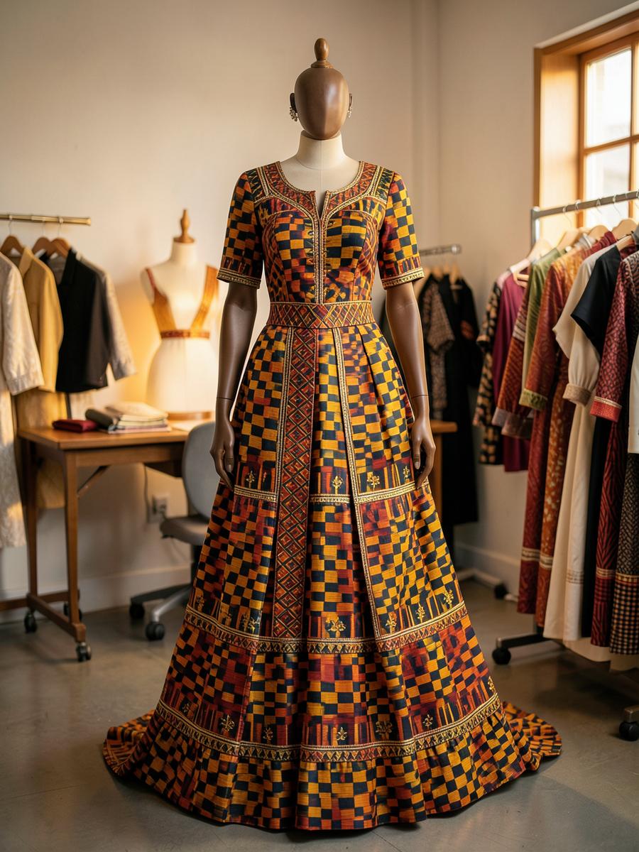 Bridal kente gown